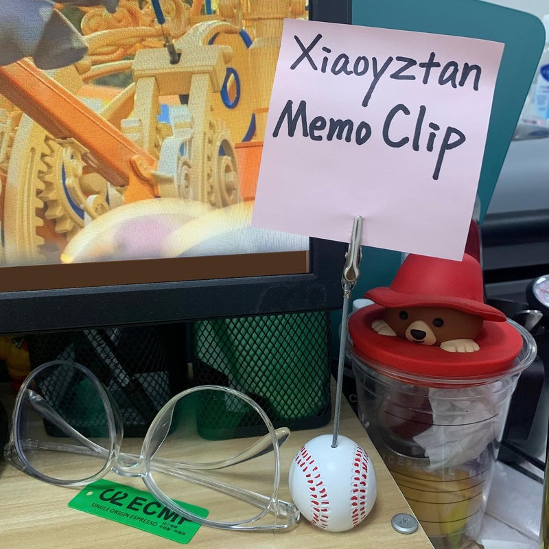 Xiaoyztan Card Stand Memo Clip,Baseball Picture Holder Table Stand Note Paper Clip for Table Party Favors Photo Stand Events Decoration,Pack of 5 - Image 4